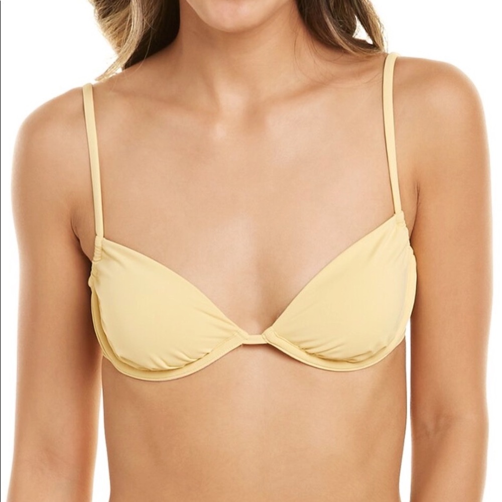 WeWoreWhat Ruched Underwire Bikini Top